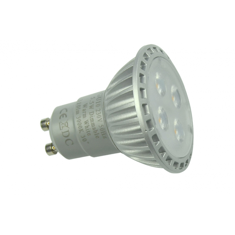 LED-Bajonettsockellampe PAR16 GU10 6500K kaltweiss 410 Lumen IP20 Hochvolt -kompatibel