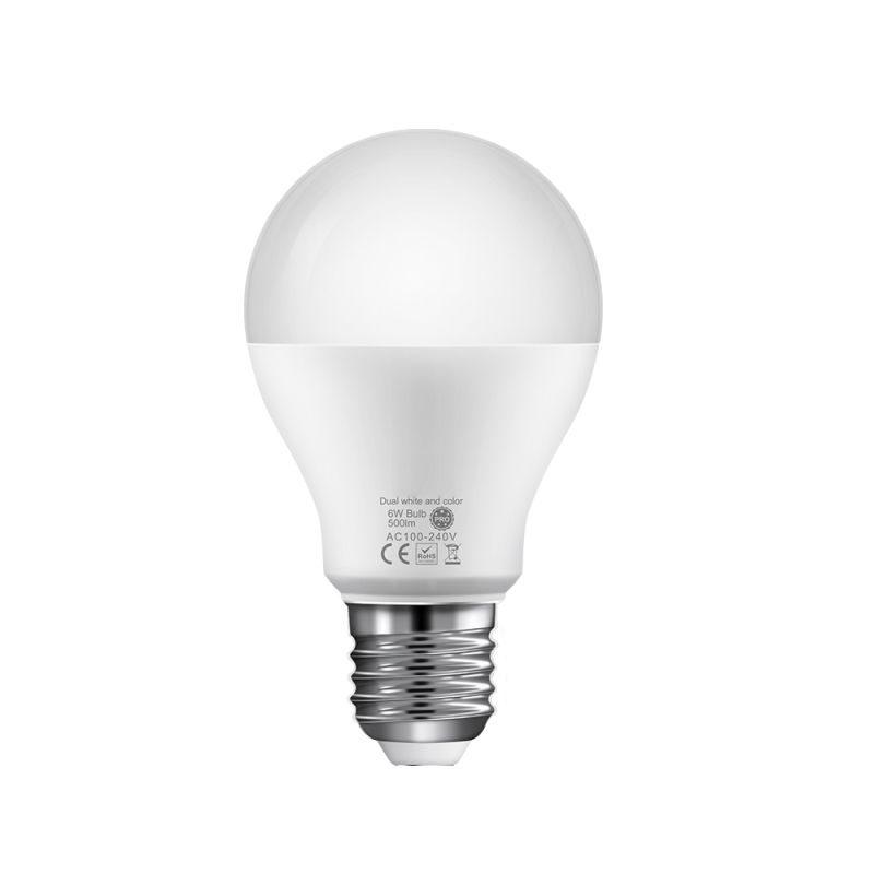 LED-Schraubsockellampe E27 2200-6500K RGB kalt- neutral- warmweiss 550 Lumen IP20 Hochvolt -kompatibel